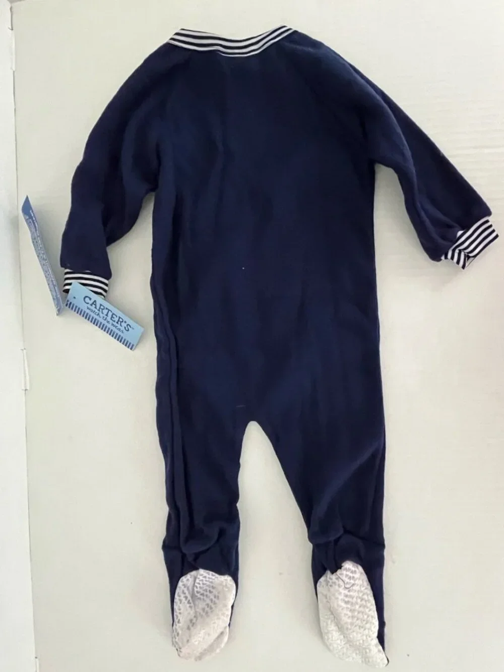 Carter's Boy's 12 months Fleece Blanket Sleeper Footed Lot of 2 NWT FLAW